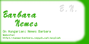 barbara nemes business card
